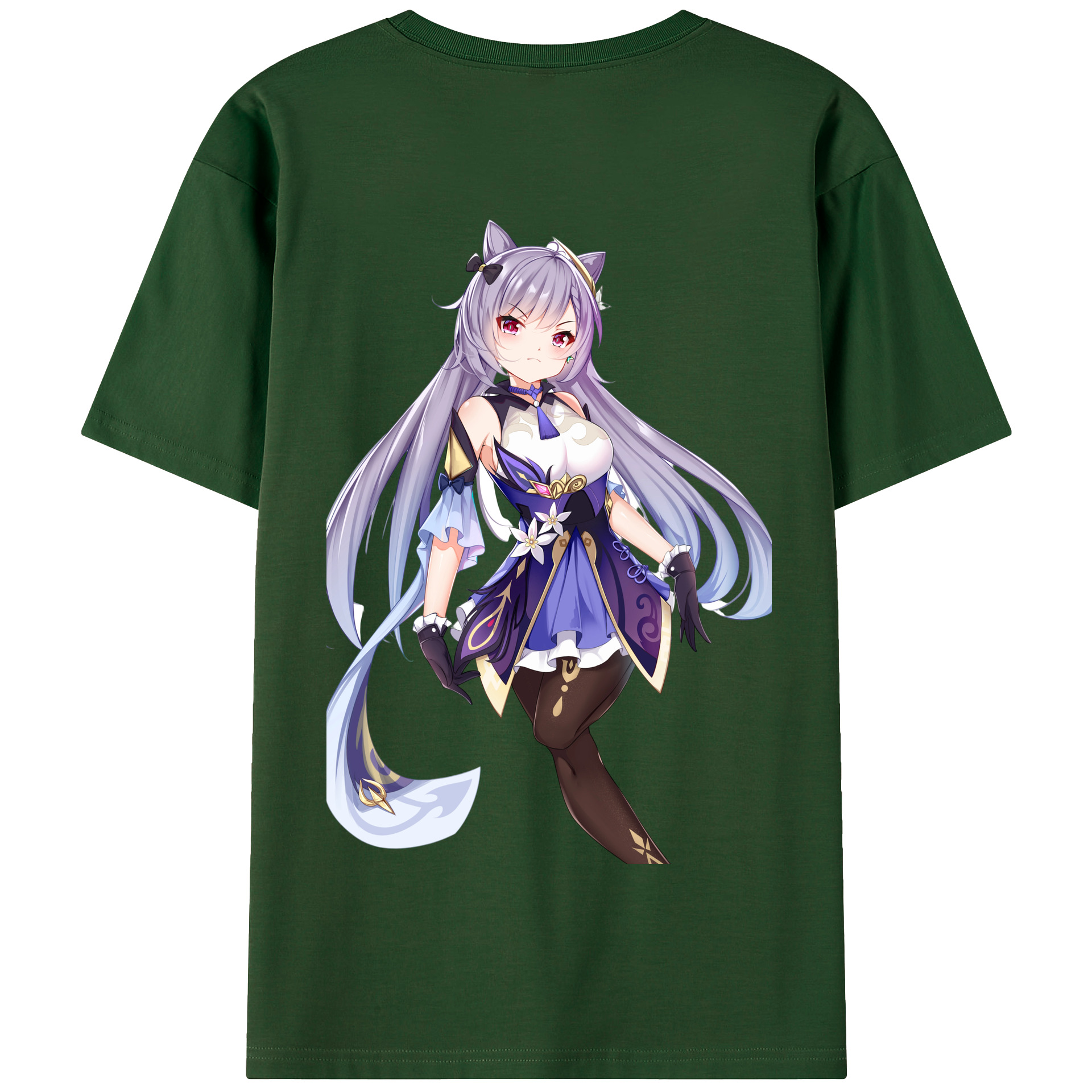 げんし神 刻晴 こくせい genshin Kokusei 綿100％半袖Tシャツ（背面プリント）
